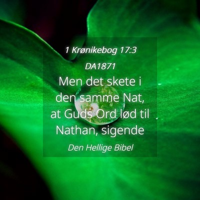 Picture 04 - 1 Krønikebog 17:3 DA1871 - Men det skete i den samme Nat, at Guds Ord lød - Bible Verse Picture