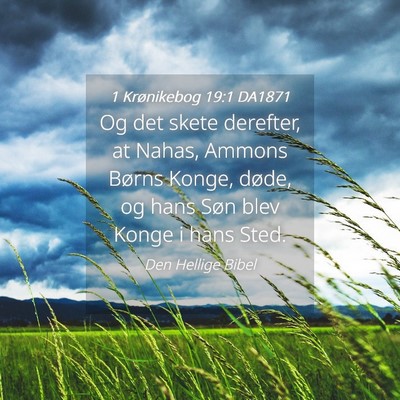 Picture 04 - 1 Krønikebog 19:1 DA1871 - Og det skete derefter, at Nahas, Ammons Børns - Bible Verse Picture
