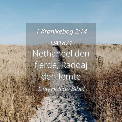 Picture 04 - 1 Krønikebog 2:14 DA1871 - Nethaneel den fjerde, Raddaj den - Bible Verse Picture