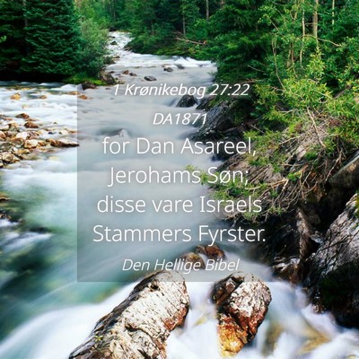 Picture 04 - 1 Krønikebog 27:22 DA1871 - for Dan Asareel, Jerohams Søn; disse vare - Bible Verse Picture