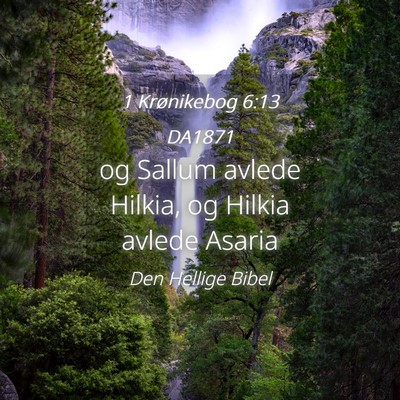 Picture 04 - 1 Krønikebog 6:13 DA1871 - og Sallum avlede Hilkia, og Hilkia avlede - Bible Verse Picture