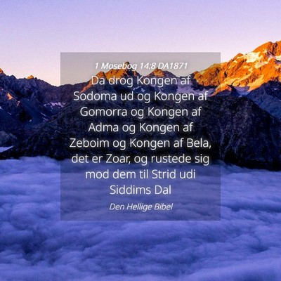 Picture 04 - 1 Mosebog 14:8 DA1871 - Da drog Kongen af Sodoma ud og Kongen af Gomorra - Bible Verse Picture