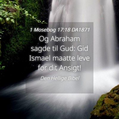 Picture 04 - 1 Mosebog 17:18 DA1871 - Og Abraham sagde til Gud: Gid Ismael maatte leve - Bible Verse Picture