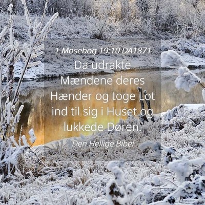 Picture 04 - 1 Mosebog 19:10 DA1871 - Da udrakte Mændene deres Hænder og toge Lot ind - Bible Verse Picture