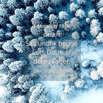 Picture 04 - 1 Mosebog 19:36 DA1871 - Saa undfik begge Lots Døtre af deres - Bible Verse Picture