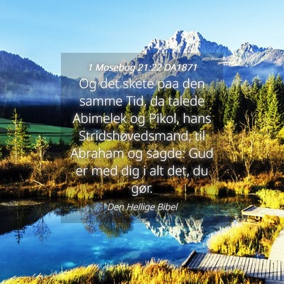 Picture 04 - 1 Mosebog 21:22 DA1871 - Og det skete paa den samme Tid, da talede - Bible Verse Picture
