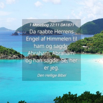 Picture 04 - 1 Mosebog 22:11 DA1871 - Da raabte Herrens Engel af Himmelen til ham og - Bible Verse Picture