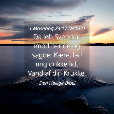 Picture 04 - 1 Mosebog 24:17 DA1871 - Da løb Svenden imod hende og sagde: Kære, lad - Bible Verse Picture