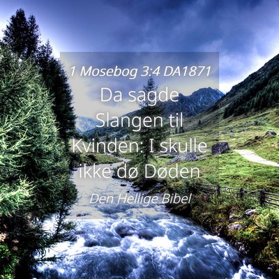 Picture 04 - 1 Mosebog 3:4 DA1871 - Da sagde Slangen til Kvinden: I skulle ikke dø - Bible Verse Picture