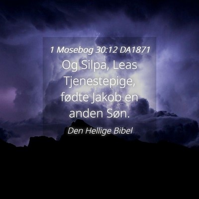 Picture 04 - 1 Mosebog 30:12 DA1871 - Og Silpa, Leas Tjenestepige, fødte Jakob en - Bible Verse Picture