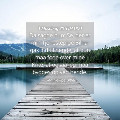Picture 04 - 1 Mosebog 30:3 DA1871 - Da sagde hun: Se, der er min Tjenestepige Bilha, - Bible Verse Picture