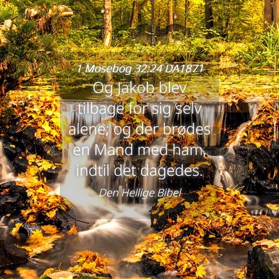 Picture 04 - 1 Mosebog 32:24 DA1871 - Og Jakob blev tilbage for sig selv alene; og der - Bible Verse Picture
