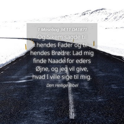 Picture 04 - 1 Mosebog 34:11 DA1871 - Og Sikem sagde til hendes Fader og til hendes - Bible Verse Picture