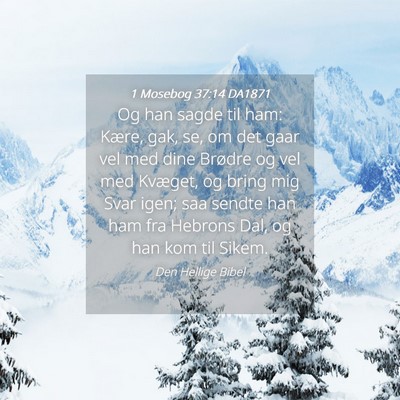 Picture 04 - 1 Mosebog 37:14 DA1871 - Og han sagde til ham: Kære, gak, se, om det gaar - Bible Verse Picture