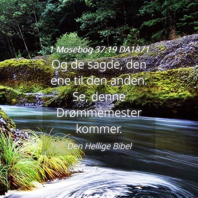 Picture 04 - 1 Mosebog 37:19 DA1871 - Og de sagde, den ene til den anden: Se, denne - Bible Verse Picture