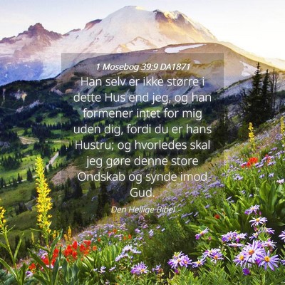 Picture 04 - 1 Mosebog 39:9 DA1871 - Han selv er ikke større i dette Hus end jeg, og - Bible Verse Picture