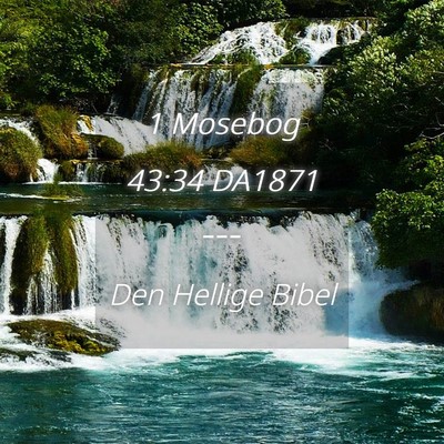 Picture 04 - 1 Mosebog 43:34 DA1871 -  - Bible Verse Picture