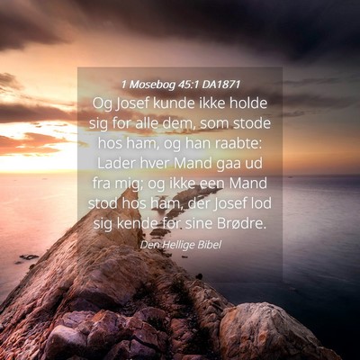 Picture 04 - 1 Mosebog 45:1 DA1871 - Og Josef kunde ikke holde sig for alle dem, som - Bible Verse Picture