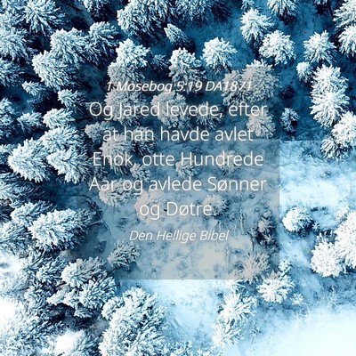 Picture 04 - 1 Mosebog 5:19 DA1871 - Og Jared levede, efter at han havde avlet Enok, - Bible Verse Picture
