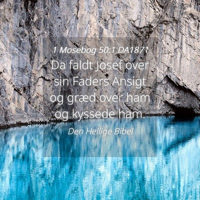 Picture 04 - 1 Mosebog 50:1 DA1871 - Da faldt Josef over sin Faders Ansigt og græd - Bible Verse Picture