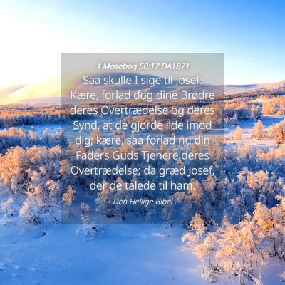 Picture 04 - 1 Mosebog 50:17 DA1871 - Saa skulle I sige til Josef: Kære, forlad dog - Bible Verse Picture