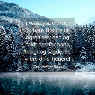 Picture 04 - 1 Mosebog 50:18 DA1871 - Og hans Brødre gik ogsaa selv hen og faldt ned - Bible Verse Picture