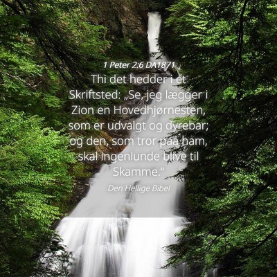 Picture 04 - 1 Peter 2:6 DA1871 - Thi det hedder i et Skriftsted: „Se, jeg - Bible Verse Picture