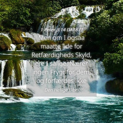Picture 04 - 1 Peter 3:14 DA1871 - Men om I ogsaa maatte lide for Retfærdigheds - Bible Verse Picture