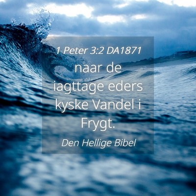 Picture 04 - 1 Peter 3:2 DA1871 - naar de iagttage eders kyske Vandel i - Bible Verse Picture