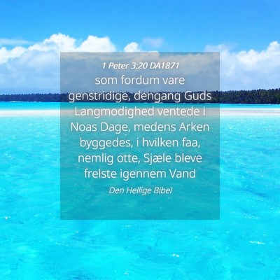 Picture 04 - 1 Peter 3:20 DA1871 - som fordum vare genstridige, dengang Guds - Bible Verse Picture