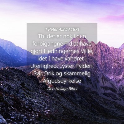 Picture 04 - 1 Peter 4:3 DA1871 - Thi det er nok i den forbigangne Tid at have - Bible Verse Picture