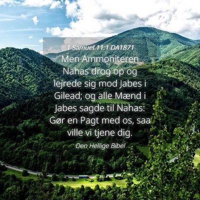Picture 04 - 1 Samuel 11:1 DA1871 - Men Ammoniteren Nahas drog op og lejrede sig mod - Bible Verse Picture