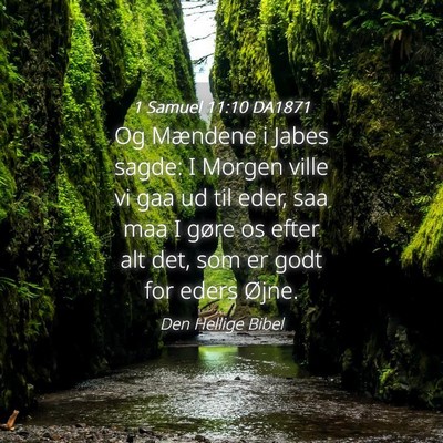 Picture 04 - 1 Samuel 11:10 DA1871 - Og Mændene i Jabes sagde: I Morgen ville vi gaa - Bible Verse Picture