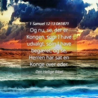 Picture 04 - 1 Samuel 12:13 DA1871 - Og nu, se, der er Kongen, som I have udvalgt, som - Bible Verse Picture