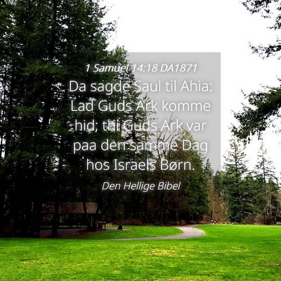 Picture 04 - 1 Samuel 14:18 DA1871 - Da sagde Saul til Ahia: Lad Guds Ark komme hid; - Bible Verse Picture