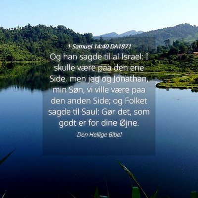 Picture 04 - 1 Samuel 14:40 DA1871 - Og han sagde til al Israel: I skulle være paa - Bible Verse Picture