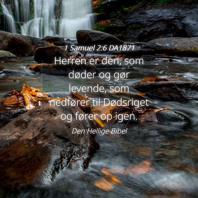 Picture 04 - 1 Samuel 2:6 DA1871 - Herren er den, som døder og gør levende, som - Bible Verse Picture
