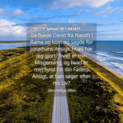Picture 04 - 1 Samuel 20:1 DA1871 - Da flyede David fra Najoth i Rama og kom og sagde - Bible Verse Picture