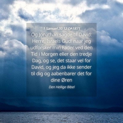 Picture 04 - 1 Samuel 20:12 DA1871 - Og Jonathan sagde til David: Herre, Israels Gud! - Bible Verse Picture
