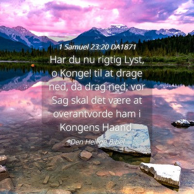 Picture 04 - 1 Samuel 23:20 DA1871 - Har du nu rigtig Lyst, o Konge! til at drage ned, - Bible Verse Picture