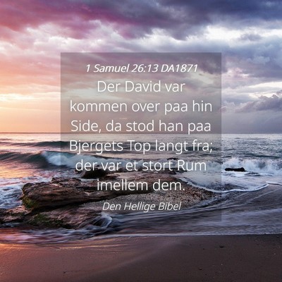 Picture 04 - 1 Samuel 26:13 DA1871 - Der David var kommen over paa hin Side, da stod - Bible Verse Picture