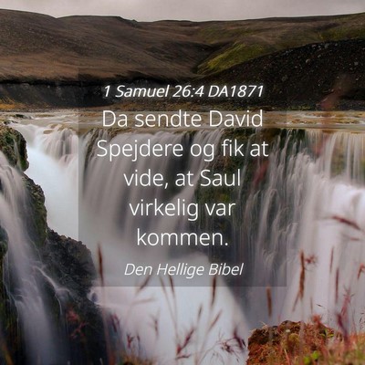 Picture 04 - 1 Samuel 26:4 DA1871 - Da sendte David Spejdere og fik at vide, at Saul - Bible Verse Picture