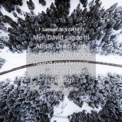 Picture 04 - 1 Samuel 26:9 DA1871 - Men David sagde til Abisai: Dræb ham ikke; thi - Bible Verse Picture