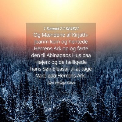 Picture 04 - 1 Samuel 7:1 DA1871 - Og Mændene af Kirjath-Jearim kom og hentede - Bible Verse Picture