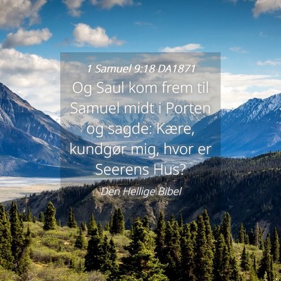 Picture 04 - 1 Samuel 9:18 DA1871 - Og Saul kom frem til Samuel midt i Porten og - Bible Verse Picture