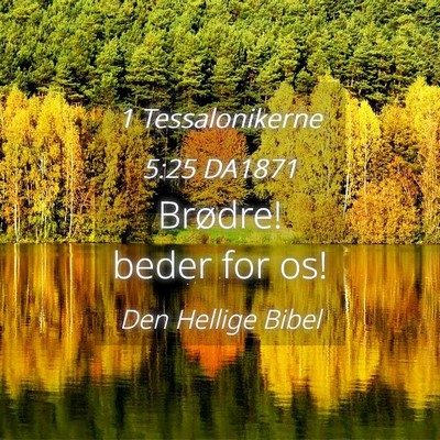Picture 04 - 1 Tessalonikerne 5:25 DA1871 - Brødre! beder for - Bible Verse Picture