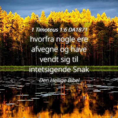 Picture 04 - 1 Timoteus 1:6 DA1871 - hvorfra nogle ere afvegne og have vendt sig til - Bible Verse Picture