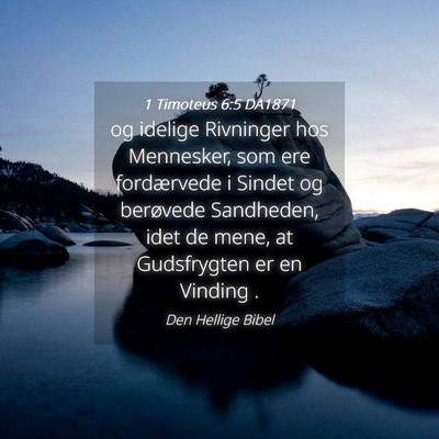 Picture 04 - 1 Timoteus 6:5 DA1871 - og idelige Rivninger hos Mennesker, som ere - Bible Verse Picture