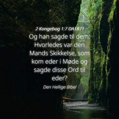 Picture 04 - 2 Kongebog 1:7 DA1871 - Og han sagde til dem: Hvorledes var den Mands - Bible Verse Picture