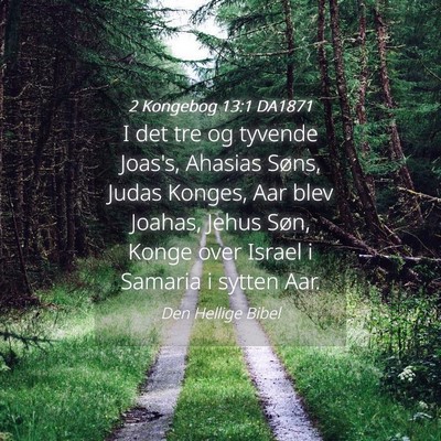 Picture 04 - 2 Kongebog 13:1 DA1871 - I det tre og tyvende Joas's, Ahasias Søns, Judas - Bible Verse Picture
